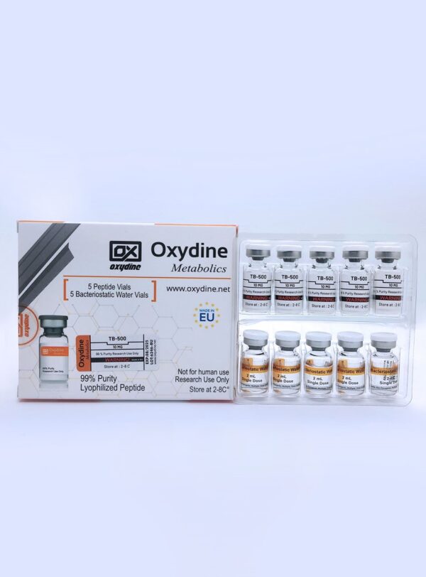 Oxydine Metabolics TB-500 5 Mg 5 Vials + ماء مضاد للبكتيريا