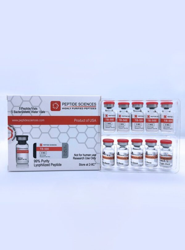 Peptid Sciences TB-500 5 Mg 5 בקבוקונים + מים אנטי בקטריאליים