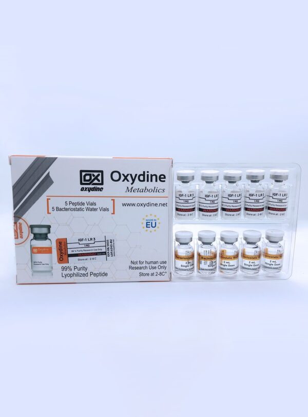 Oxydine Metabolics IGF1- LR3 1 مجم 5 قارورة + ماء مضاد للبكتيريا